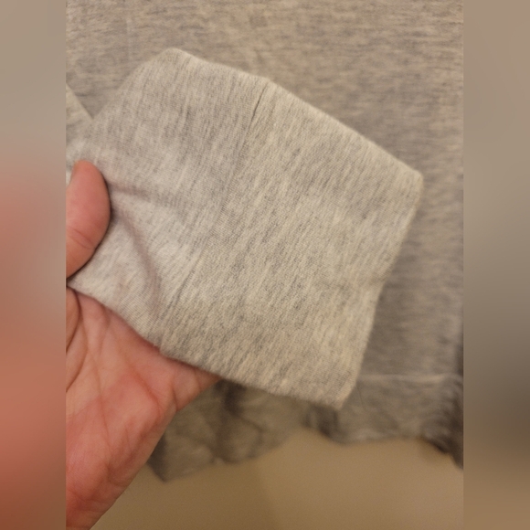 Jones New York Heather Gray Cowl Neck Sweatshirt Ties Size Small - Picture 7 of 12